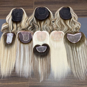 Prêt à expédier : Topper mono 6*7 en cheveux humains vierges bruts européens T2-6/18, base en soie, lisse, en stock - Product Image 6