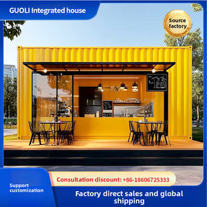 Casas Contêiner de Aço Modernas e da Moda, Lojas em Contêiner Habitáveis à Prova d'Água, Lojas Móveis de Chá com Leite e Café, Pontos Turísticos Personalizados - Product Image 2