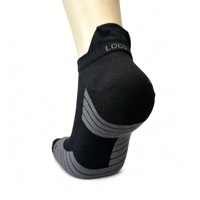 Chaussettes de sport basses pour hommes avec logo personnalisé, anti-bactériennes, pour le cyclisme et la course à pied