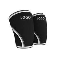 Rodilleras personnalisé en gros 7mm Gym sport haltérophilie Powerlifting néoprène manchons de Compression soutien du genou orthèse coussinets garde