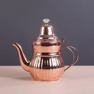 M Vintage Arabic Style <strong>Gold</strong> Silver Color 12oz 18oz 26oz 36oz 48oz Eco-Friendly Stainless Steel Dallah Coffee Tea Pot - Product Image 4