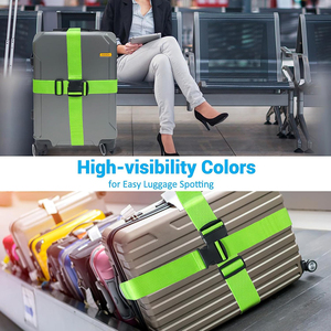 Bán Buôn Biểu Tượng Tùy Chỉnh Du Lịch Có Thể Điều Chỉnh Vành Đai Hành Lý <span class=keywords><strong>Nylon</strong></span> Vải Dây Đeo Hành Lý - Product Image 5