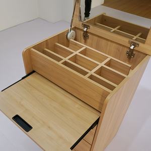 ZIRI 木製ドレッサーとベンチの多機能セット、収納キャビネット付き、寝室の整理整頓と収納に使用 - Product Image 3