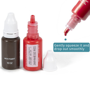 หมึกไมโครเบลดดิ้งออร์แกนิคกึ่งถาวร 15 มล. สีสำหรับสักคิ้วสำหรับผู้เริ่มต้น - Product Image 3