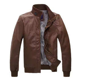 Men's Leisure PU Leather Windbreaker Jacket