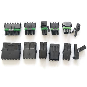 Conector de cable para automóvil, paquete meteorológico, 1 vía, negro, sellado, hembra, 12015791 - Product Image 3