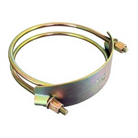 Collier de serrage double fil en acier inoxydable de 6,5 pouces, robuste, pour tuyaux, OEM, différentes tailles pour fixation de flexibles