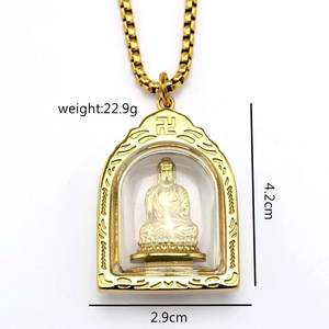 Themed Buddha Pendant 3D Religious Charm Unisex Necklace Fine Pendants - Product Image 5