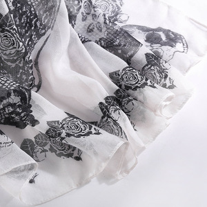 Pashmina Dubai khăn choàng Tùy chỉnh hình vuông hộp sọ thiết kế Pashmina in voiles hijab chiếc khăn - Product Image 2