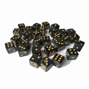 10Mm Putih Hitam D6 Sudut Persegi Mini Polihedral Dadu Kecil Dot Permainan Mainan Kasino Seni Potret Gambar Papan Permainan Dadu Kustom