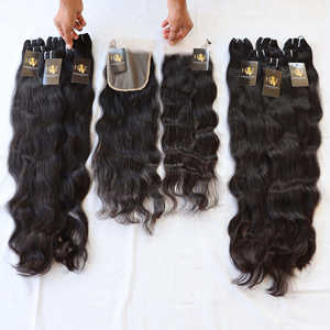 Mechones de pelo rizado de onda profunda, extensiones de cabello humano con cierre de encaje HD, cutícula alineada con frontales - Product Image 2