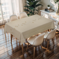 Nappe d'été florale rose et blanche RNPT avec support en PU antidérapant, résistant à l'huile et imperméable, épaisseur 0,5 mm pour événements