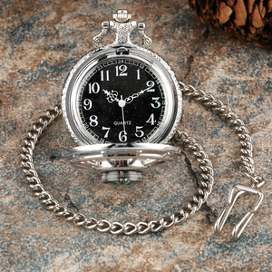 <span class=keywords><strong>Montre</strong></span> de poche <span class=keywords><strong>à</strong></span> Quartz avec boussole, Style ancien, pendentif creux, chaîne, horloge, cadran ciel étoilé, demi-<span class=keywords><strong>chasseur</strong></span> - Product Image 6