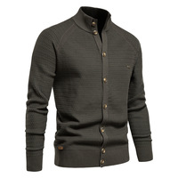 Pull Cardigan tricoté boutonné de Style européen pour hommes de haute qualité pour l'automne hiver tenues décontractées de bureau