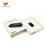 Boîte d'emballage en papier kraft blanc avec doublure en éponge Câble USB de données électronique à couverture rigide haut de gamme personnalisé
