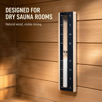 Timer Pasir Sauna Kayu Solid Modern untuk Ruang Sauna Kering