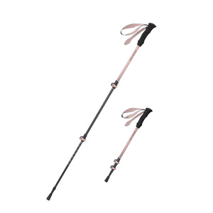 Bâtons de randonnée télescopiques en fibre de carbone ultralégères avec verrouillage externe - Product Image 1