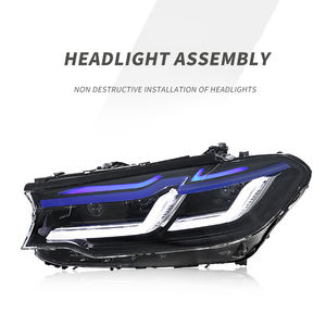 Auto-Accessoires Led-Koplampen Voor Bmw 5-serie G30 G38 2021-2023 Laserkoplampen Led Geel Wit Drls Voorlichten - Product Image 2