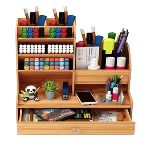 2023 Custom multifunctional wooden stationery storage box