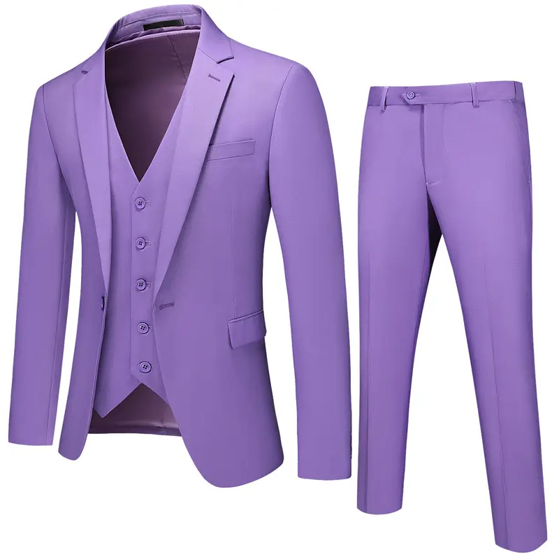 AAS05 New Style Tr Men's Slim Fit Italian Formal Good Quality 3 Piece Solid Suit Fabric Custom Made Suit