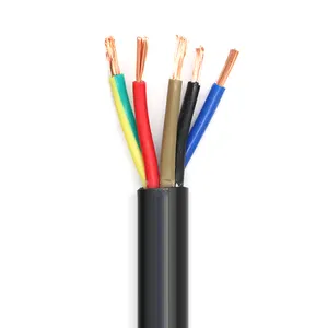 Factory Price 2/3/4/5/6/7/8 Cores H05VV-F Black Flexible PVC Sheathed Wire Electric Cable
