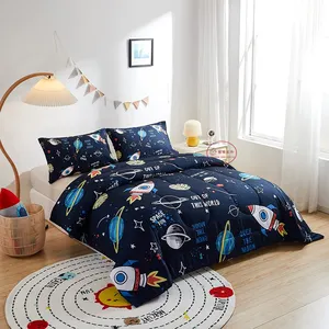 Роскошный комплект одеял в космическом стиле для мальчиков, детское стеганое одеяло, постельное белье
