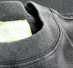 Camicie nere acide oversize in cotone 100% da 350 g con Design in bianco con motivo solido - Product Image 3