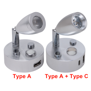 Màu sắc kép 3000 + 6000K Led Đọc Sách ánh sáng RV cắm trại treo tường LED đèn cảm ứng Dim 5V USB Sạc Đọc Sách ánh sáng - Product Image 2