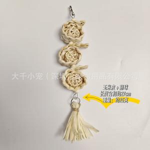 Persediaan mainan kunyah burung bayan Tiongkok celupan alami menghilangkan kebosanan daun jagung buah Cuttlebone Peony <span class=keywords><strong>Cockatiel</strong></span> - Product Image 4