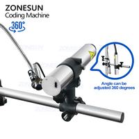 ZONESUN vidrio Metal acero plástico PVC cartón número de lote marca de logotipo puede codificación de fecha impresora de inyección de tinta máquina de impresión de código Digital
