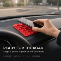 Auto-Armaturenbrett-Handyhalterung Silikon-Saugnapf-Pad Flexibler Griffmatte für Mobiltelefone