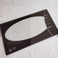 Verre trempé imprimé en soie noir transparent de 4 mm, design personnalisé, prix pour porte de four à micro-ondes