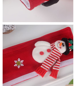 Nouveaux articles de Noël : <span class=keywords><strong>Gants</strong></span> de protection hexagonaux en tissu pour micro-ondes, poignées de réfrigérateur et four (motif bonhomme de neige) - Product Image 5