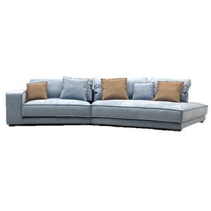 L Shape Frosted Fabric <b>Sofa</b> With <b>Foam</b> Filling For Living Room Large Size Upholstered Corner Design - Product Image 4