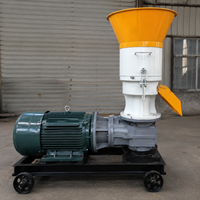Machine à granulés à matrice plate, équipement agricole avec moteur pour la transformation des coques d'arachides, des balle de riz, de la paille et de la biomasse en granulés