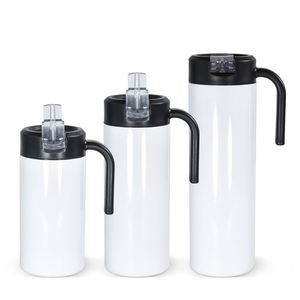 Vaso Térmico de Acero Inoxidable 304 para Sublimación de Logotipos DIY, 12oz, 15oz, 20oz, para Café, Leche, Cerveza, con Asa y Tapa - Product Image 2
