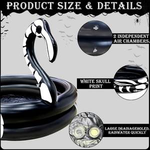 Glacière gonflable JOSEN en PVC en forme de flamant rose, grande capacité, étanche, portable, pour décoration extérieure d'Halloween - Product Image 5