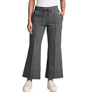 Pantalones Deportivos de Pierna Ancha para Mujer, con Logotipo Personalizado, Pantalones de Yoga de Cintura Alta, Corte Regular, de Felpa, Secado Rápido - Product Image 4