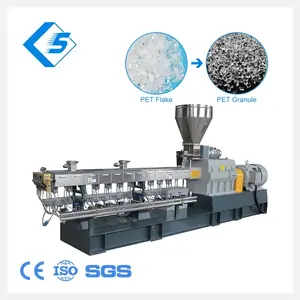 Double Two Stage PET Granules Granulator Waste Recycling Pelletizer Plastic Pellet Extruder Pelletizing Making Machine Lines