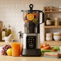 Extracteur de jus commercial à mastication lente 155 mm à grande ouverture pour fruits et légumes, presse à froid