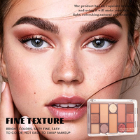 Palette de fards à paupières multifonctionnelle 12 teintes, mat et scintillant, pigmentée, palette portable pour un maquillage quotidien et glamour des yeux