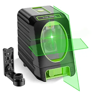 Huepar Box-1G Extérieur auto-nivelant Laser à Faisceau Vert Niveau Laser 150, Sélectionnable Lignes Laser