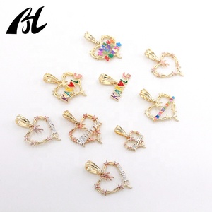 Dije de la Cantante de Moda <span class=keywords><strong>Karol</strong></span> <span class=keywords><strong>G</strong></span> Chapado en Oro de 14K Mañana Será Bonito Colgante Punk <span class=keywords><strong>G</strong></span>ótico de Aleación Regalo para Fans con Zirconia en Forma de Corazón para Niños - Product Image 5