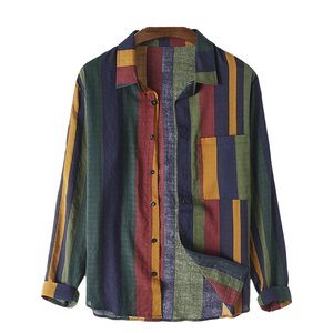 Nouvelle Chemise Décontractée Homme Printemps à Pois Colorés Manches Longues Col Revers Respirante en Fibre de Polyester Infroissable Style Urbain - Product Image 1
