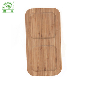 <span class=keywords><strong>Plat</strong></span> de service divisé en bois de bambou rectangulaire/Sauce/Plateaux d'apéritif - Product Image 2