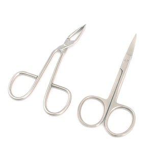 Pinzas 'Eyebrow' de Acero Inoxidable de Grado Médico de Alta Calidad, Estilo Tijera, Puntas Rectas y Inclinadas para Depilación y Pestañas - Product Image 1