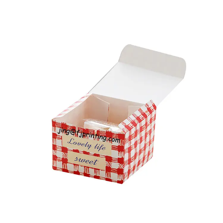 사용자 정의 인쇄 식품 학년 판지 베이커리 케이크 쿠키 팬케이크 크로와상 포장 종이 상자
