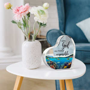 Decorazione da tavolo in acrilico di marca Diytree con "<span class=keywords><strong>tutto</strong></span> è possibile" come decorazione per camera da letto o soggiorno - Product Image 6