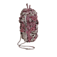 Sac à main de luxe en forme de fleur pour femme, orné de cristaux et de diamants, idéal pour mariage, soirée ou événement – Fournisseur direct usine