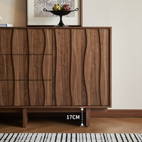 Buffet et meuble de rangement minimaliste avec espace de rangement polyvalent |   Buffet en bois massif de style mid-century pour salle à manger et salon